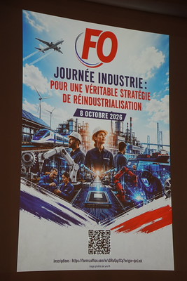 Affiche Journée Industrie FO - Pour une véritable stratégie de réindustrialisation